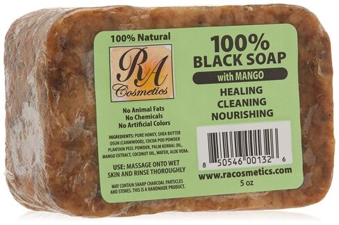 RA Cosmetics 100% Black Facial Soap Natural Healing Cleansing Bar in Saudi Arabia