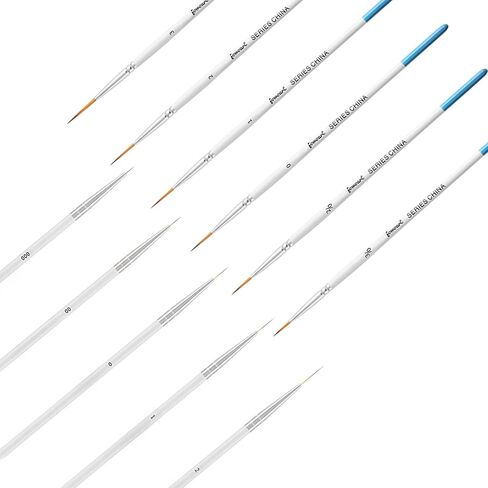 11 PCS Liner Brushes,Line Brush Set Liner Brushes for Painting, Flexible Detail Paintbrushes for Watercolor, Acrylic, Miniature Art and Model Painting, Professional Use in Kuwait