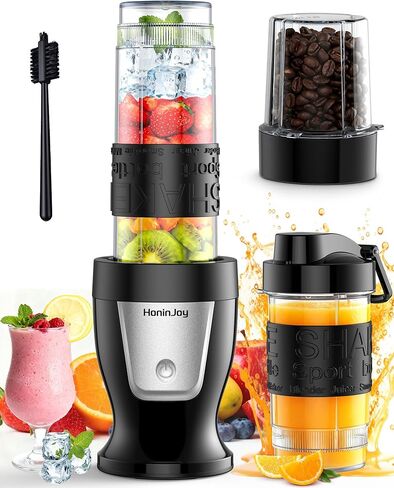 خلاط العصائر، خلاطات شخصية بقدرة 650 وات للمخفوقات والعصائر مع كوب مطحنة وكوبين محمولين خاليين من مادة BPA (20 أونصة + 14 أونصة)، خلاط محمول للعصائر، صانع العصائر للمطبخ، أحمر in Kuwait