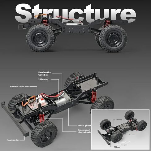 MN99S RC Rock Crawler، مقياس 1:12 D90 Land Rover Defender 4WD للطرق الوعرة RC مع 3 قطع بطاريات 1200 مللي أمبير، نظام تعليق 280 محرك 4 وصلات مطور in Kuwait