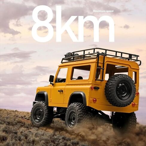 MN99S RC Rock Crawler، مقياس 1:12 D90 Land Rover Defender 4WD للطرق الوعرة RC مع 3 قطع بطاريات 1200 مللي أمبير، نظام تعليق 280 محرك 4 وصلات مطور in Kuwait