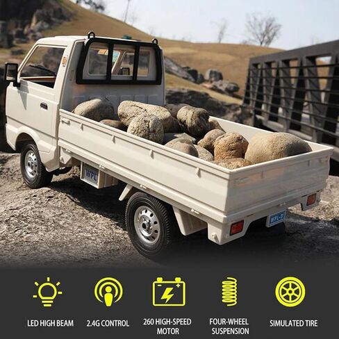 D12 RC Pickup Truck 1/10 Scale Racing Drift Cars RC Vehicle Climbing Car for Adults, Throttle & Steering Control Cargo Truck Van Toy with Led Lights in Saudi Arabia