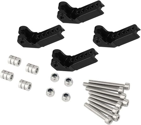 Metal Front Rear TRX4 TRX6 Shock Mount Adjustable Towers Hoops for 1/10 RC Crawler TRX-4 Defender Bronco Sport G500 Upgrade (Black) in Saudi Arabia
