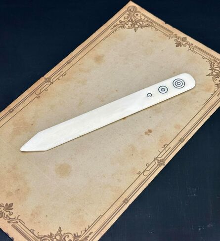 أداة حرفية لمجلد العظام لصنع الحرف اليدوية - مجلد عظمة للطي والتجعيد والحرف الورقية الورقية وصياغة وصقل الجلود بنفسك - أداة عظمة أصلية بحجم كبير 8 بوصة in Kuwait