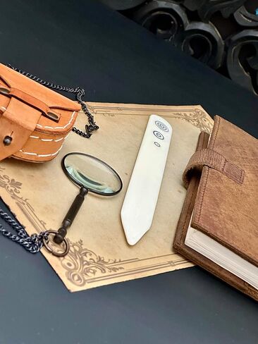 أداة حرفية لمجلد العظام لصنع الحرف اليدوية - مجلد عظمة للطي والتجعيد والحرف الورقية الورقية وصياغة وصقل الجلود بنفسك - أداة عظمة أصلية بحجم كبير 8 بوصة in Kuwait