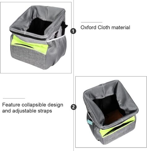 Pet Bike Basket and Folding Small Pet Carrier, Breathable Oxford Cloth with Front Handle, Detachable Dog Bike Carrier Suitable for Cycling Trips and Outdoor Travel in Saudi Arabia