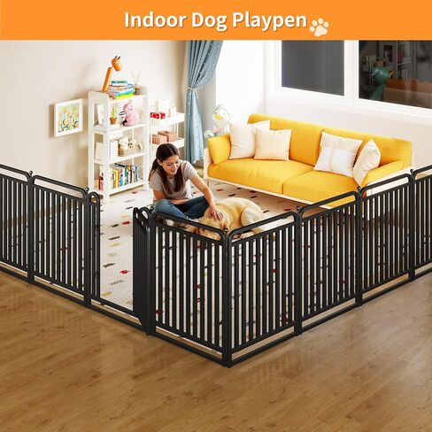 قفص لعب للكلاب بأنبوب معدني سميك في الهواء الطلق، قلم للكلب ذو عتبة منخفضة، شديد التحمل 40 بوصة ارتفاع 8 ألواح لألعاب الحيوانات الأليفة في الأماكن المغلقة، سياج محمول للحيوانات الأليفة للتخييم في ساحة RV in Kuwait