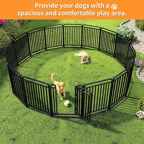 قفص لعب للكلاب بأنبوب معدني سميك في الهواء الطلق، قلم للكلب ذو عتبة منخفضة، شديد التحمل 40 بوصة ارتفاع 8 ألواح لألعاب الحيوانات الأليفة في الأماكن المغلقة، سياج محمول للحيوانات الأليفة للتخييم في ساحة RV in Kuwait