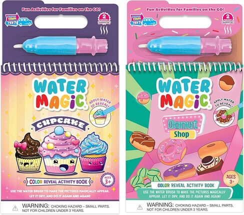 Water Magic - Patented Gourmet Scented Reusable Water Reveal Activity Books - No Mess, All Fun (Cupcake and Donut) in Saudi Arabia