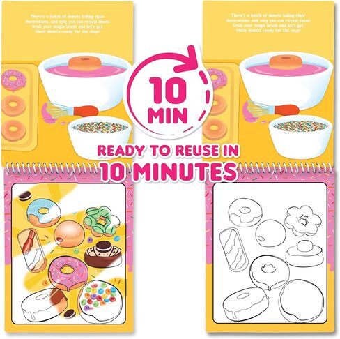 Water Magic - Patented Gourmet Scented Reusable Water Reveal Activity Books - No Mess, All Fun (Cupcake and Donut) in Saudi Arabia