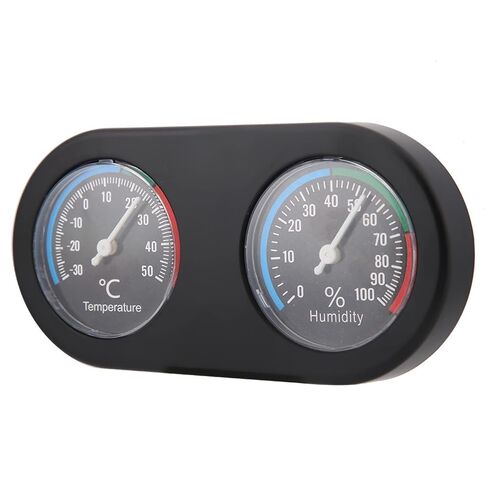 Yctze Mini Analog Temperature Humidity Meter - Round Shape Thermometer Hygrometer for Reptile Tanks - 2-in-1 Design for Accurate Environmental Monitoring in Saudi Arabia