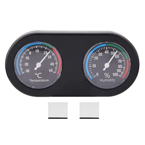 Yctze Mini Analog Temperature Humidity Meter - Round Shape Thermometer Hygrometer for Reptile Tanks - 2-in-1 Design for Accurate Environmental Monitoring in Saudi Arabia