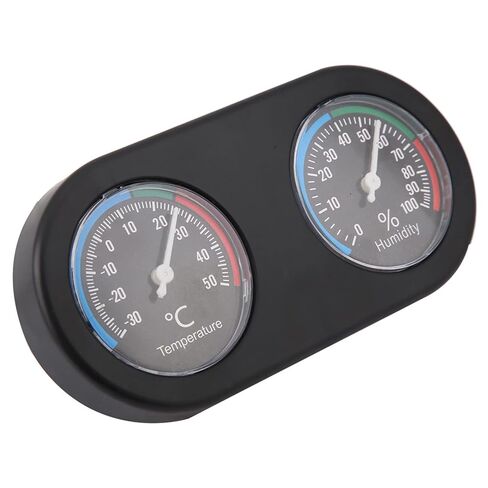 Pssopp Dual Dial Reptile Thermometer Hygrometer, Mini Analog Gauge, Temperature Range -22 to 122°F, Ideal for Lizard and Tortoise in Saudi Arabia