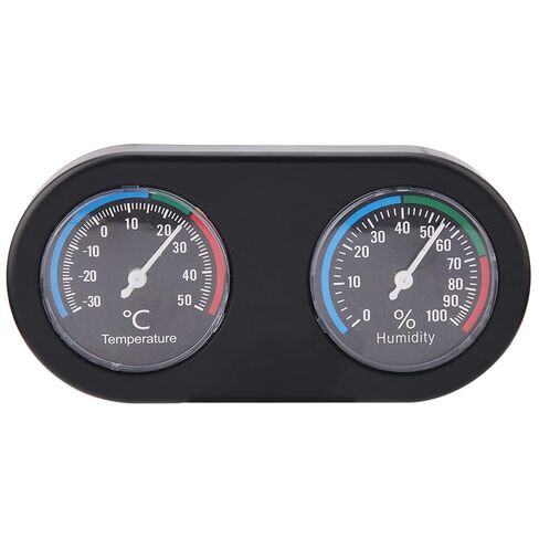 Pssopp Dual Dial Reptile Thermometer Hygrometer, Mini Analog Gauge, Temperature Range -22 to 122°F, Ideal for Lizard and Tortoise in Saudi Arabia