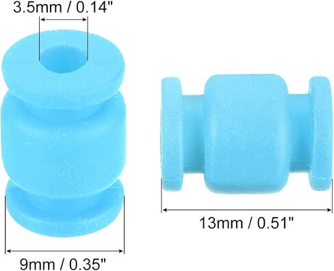 MECCANIXITY كرات مطاطية مضادة للاهتزاز وممتصة للصدمات M3.5x13mm لحامل الكاميرا RC Quadcopter FPV Gimbal (أزرق/عبوة من 12) in Kuwait