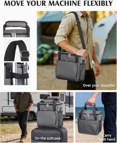 حقيبة حمل للسفر من JISHAHS لصانعة القهوة Keurig K-Mini Mate، حقيبة تخزين محمولة لتحضير القهوة ذات خدمة واحدة مع حمل ثلاثي الاتجاهات، ملحقات تخزين مبطنة متعددة الجيوب in Kuwait