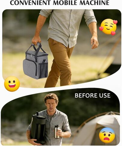 حقيبة حمل للسفر من JISHAHS لصانعة القهوة Keurig K-Mini Mate، حقيبة تخزين محمولة لتحضير القهوة ذات خدمة واحدة مع حمل ثلاثي الاتجاهات، ملحقات تخزين مبطنة متعددة الجيوب in Kuwait