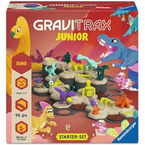 Ravensburger GraviTrax Junior Starter Set L Dino 24586 - مسار رخامي قابل للتوسيع للأطفال، مصنوع من مواد صديقة للبيئة مع عوالم موضوعية، لعبة تعليمية وبناء من 3 سنوات in Kuwait
