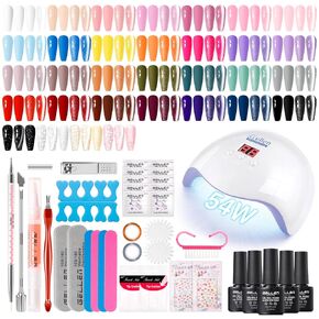 Gellen 6Pcs Gel Nail Brush Set, Nail Art Design Brushes for Color, UV Builder Gel Brush, Poly Extension Gel Brush, Nail Art Painting Tools, For Salon at Home DIY Manicure in Saudi Arabia