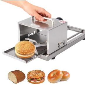 قطاعة الهامبرغر والخبز، أداة تقطيع الخبز اليدوية التجارية، تعديل السُمك بـ 4 مستويات، نوع الدفع والسحب، هيكل من الفولاذ المقاوم للصدأ، يمكنها قطع الخبز وشرائح الخبز بالتساوي. in Kuwait