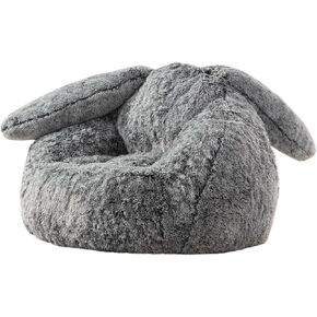 Bean Bag Chair for Adults Kids Giant Fluffy Plush Bean Bag Sofa with Filler Faux Fur Rabbit Shaped Beanbag Chairs Comfy Accent Floor Couch for Gaming, Reading in Bedroom, Living Room, Dorm in Saudi Arabia
