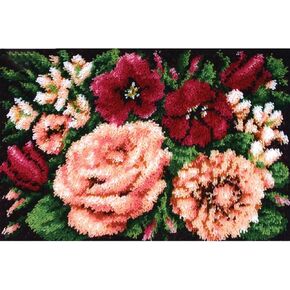 Large Size Latch Hook Rug Kits for Adults and Children 43.3 x 29.5 Inch DIY Needlework Crocheting Rug Kit with Color Preprinted Pattern in Kuwait