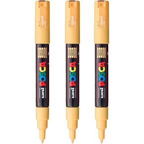 posca PC-1M Water-Based Paint Markers, Extra Fine Tip (0.7mm), Black, 3 Count in Kuwait