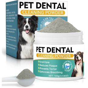 مسحوق أسنان الكلاب، مسحوق تنظيف أسنان الكلاب - معطر التنفس الطبيعي للكلاب، مزيل الجير والبلاك، العناية بالأسنان للكلاب والقطط الصغيرة والمتوسطة والكبيرة (مسحوق أسنان الكلاب) in Kuwait