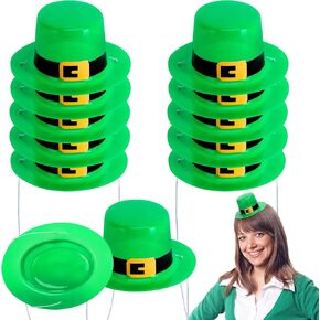 Watayo Mini Green St. Patrick Top Hats, St. Patricks Mini Party Hats with Buckle, Small Irish Green Top Hats for Party Decor in Saudi Arabia