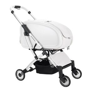 Pet Strollers Pet Stroller Folding Pet Stroller Suitable for Cats and Dogs Lightweight and Breathable Pet Stroller Pet Stroller Medium(White) in Kuwait