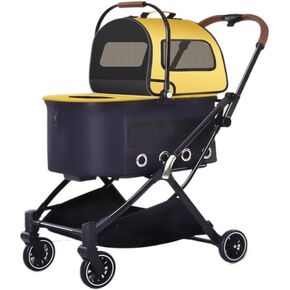 Pet Strollers Pet Stroller Automatic Folding Double-Layer Pet Stroller Detached Pet Stroller Lightweight Pet Stroller Pet Stroller Medium in Kuwait
