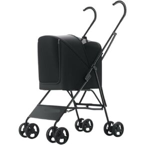 Pet Strollers Folding Pet Stroller for Walking Dogs and Cats When Going Out, Small Pet Stroller, All-in-one, Quick Collection Pet Stroller Medium(Black) in Kuwait