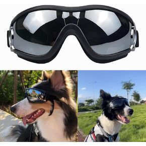 1 Piece of Dog Sunglasses Suitable for Large and Medium-Sized Dog Breeds, UV/Wind/dust/Fog Resistant pet Glasses, with Adjustable Shoulder Straps in Saudi Arabia