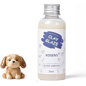 Air Dry Clay Glaze,Clay Varnish for Air Drying Clay，Increase The Glossiness of Pottery and Prevent Scratches and Cracking on Craft Ceramics，Waterproof (Gloss-50ml) in Saudi Arabia