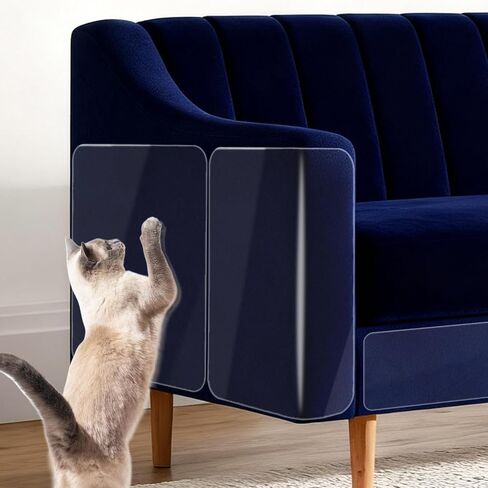 18 Pack Cat Scratch Furniture Protector, Cat Couch Protector from Claws, Anti Scratch Furniture Protectors from Cats Scratching, Anti Scratching Sticky Tape, Sofa Corners Paws Tape for Cats in Saudi Arabia