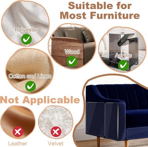 18 Pack Cat Scratch Furniture Protector, Cat Couch Protector from Claws, Anti Scratch Furniture Protectors from Cats Scratching, Anti Scratching Sticky Tape, Sofa Corners Paws Tape for Cats in Saudi Arabia