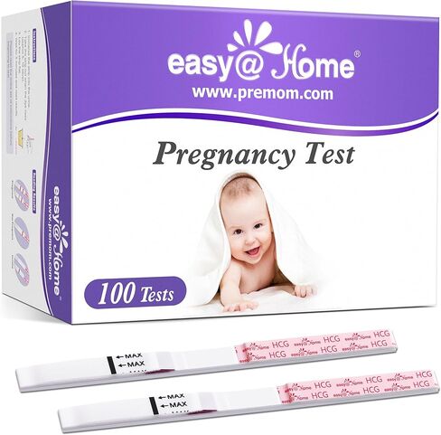 Easy@Home Pregnancy Test Strips Kit: 100-Pack HCG Test Strips, Early Detection Home Pregnancy Test EZW1-S:100 in Saudi Arabia