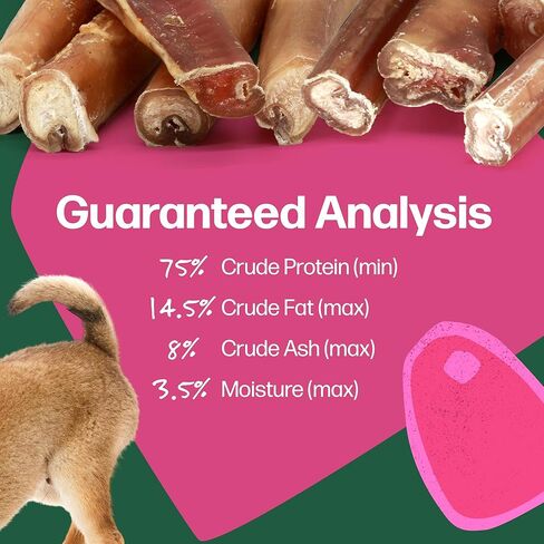 Willow & I Bully Sticks for Dogs -6 Inch Natural Bully Sticks for Medium Dogs, Small & Large- Premium 100% Grass Fed, Single Ingredient, Long Lasting, High Protein-Grain & Rawhide Free (6", 6 Pack) in Saudi Arabia