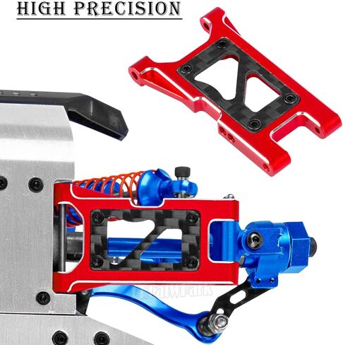 تعليق ألومنيوم A جزء ترقية الأذرع لـ 1/18 LaTrax Teton/LaTrax Desert Prerunner، أذرع التعليق الأمامية الخلفية A-Arms Hops Up، أحمر in Kuwait