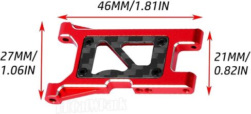 تعليق ألومنيوم A جزء ترقية الأذرع لـ 1/18 LaTrax Teton/LaTrax Desert Prerunner، أذرع التعليق الأمامية الخلفية A-Arms Hops Up، أحمر in Kuwait