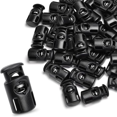 10 PCS Plastic Spring Cord Locks for Drawstring, Paracord Toggle Stopper Clasp Elastic Shoeslace Lock Sweatpants Hoodie String Clips Bungee Swim Goggles Gloves String Lock Replacement in Kuwait
