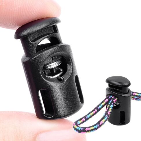 10 PCS Plastic Spring Cord Locks for Drawstring, Paracord Toggle Stopper Clasp Elastic Shoeslace Lock Sweatpants Hoodie String Clips Bungee Swim Goggles Gloves String Lock Replacement in Kuwait