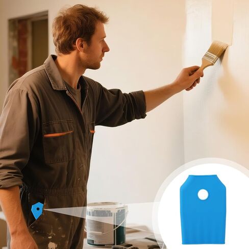 قطعتان من أغطية فرشاة الطلاء العالمية، واقيات فرشاة الطلاء المصنوعة من السيليكون المتينة للفنانين وتناسب الأعمال اليدوية التي يقل عرضها عن 1.57 بوصة (أزرق) in Kuwait