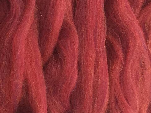 Persian Red Wool Top Roving Fiber Spinning, Felting Crafts | 100% Australian Merino Wool | Perfect for Needle Felting | Wet Felting & Vibrant Crafting Projects, (8 oz) in Saudi Arabia