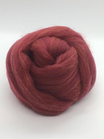 Persian Red Wool Top Roving Fiber Spinning, Felting Crafts | 100% Australian Merino Wool | Perfect for Needle Felting | Wet Felting & Vibrant Crafting Projects, (8 oz) in Saudi Arabia