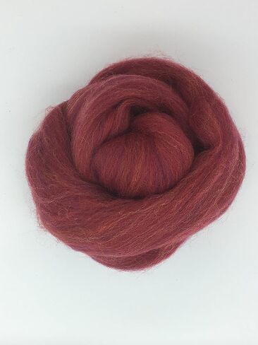 Persian Red Wool Top Roving Fiber Spinning, Felting Crafts | 100% Australian Merino Wool | Perfect for Needle Felting | Wet Felting & Vibrant Crafting Projects, (8 oz) in Saudi Arabia