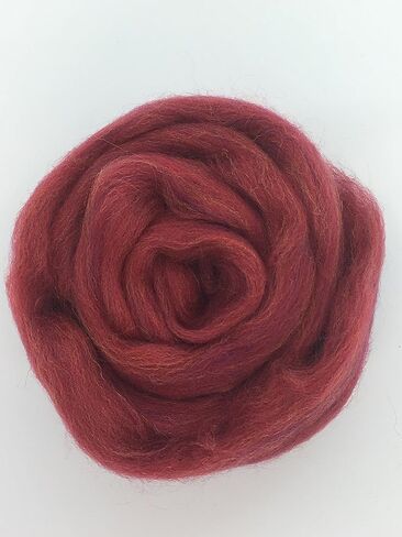 Persian Red Wool Top Roving Fiber Spinning, Felting Crafts | 100% Australian Merino Wool | Perfect for Needle Felting | Wet Felting & Vibrant Crafting Projects, (8 oz) in Saudi Arabia