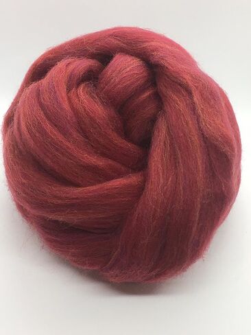 Persian Red Wool Top Roving Fiber Spinning, Felting Crafts | 100% Australian Merino Wool | Perfect for Needle Felting | Wet Felting & Vibrant Crafting Projects, (8 oz) in Saudi Arabia