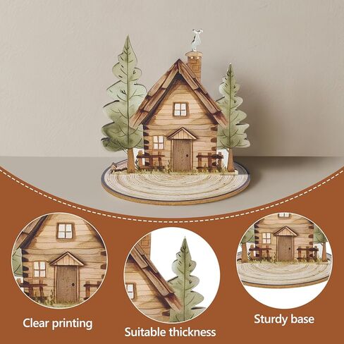 12 Pack Woodland Animals Baby Shower Decorations, Kid Forest Happy Birthday Decoration Centerpieces for Tables Woodland Nursery Animal Decor Home Office Farmhouse in Kuwait