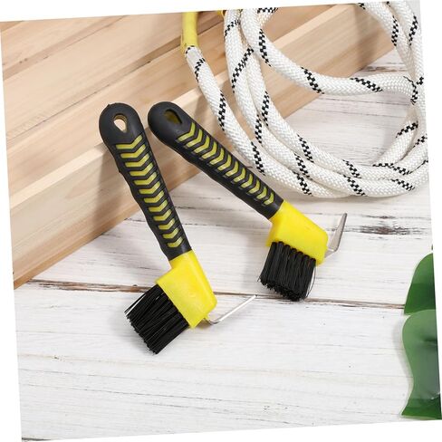 GANAZONO 2pcs Horse Hoof Cleaning Brush Professional Hoof Hook Ergonomic Grip for Easy Grooming and Maintenance of Horse Random Colors in Saudi Arabia